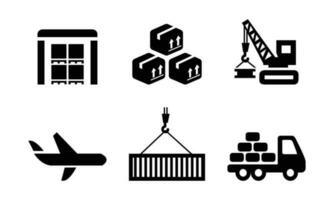 Logistic icon vector set