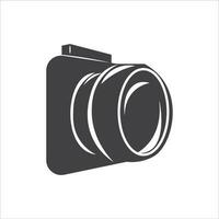 Photo camera, emblem icon vector illustration symbol
