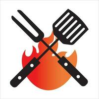 Grill set, barbecue icon vector illustration symbol