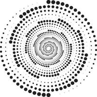 Spiral vortex motion ,Swirl spiral dots Isolated vector illustration.