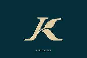 Initial based clean and minimal Logo. K letters creative fonts monogram icon symbol. vector