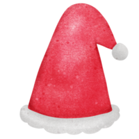 Kerstmis de kerstman rood hoed, waterverf png