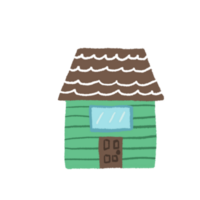 hand draw cute house png