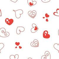 Pattern with hearts vector