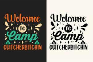 Camping t shirt design retro vintage color print ready files vector