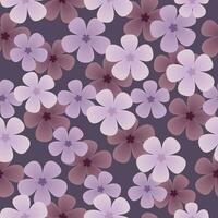 Pattern with lilac flowers vector