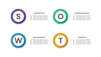 Modern SWOT infographic template design vector