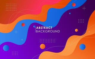 minimal abstract purple, orange, blue gradient color with wave shape and simple lines for horizontal banner template background. eps10 vector