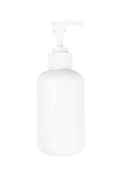 white plastic bottle pump mockup isolated png