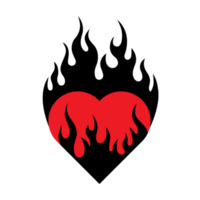 heart with fire png