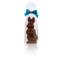 chocola in een zak voor Pasen besnoeiing uit, geïsoleerd transparant achtergrond png