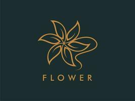 diseño de vector de icono de logotipo de flor elegante abstracto. símbolo premium creativo universal