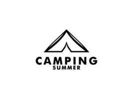 Camp Logo design, Modern and Simple Camping Line logo vector template