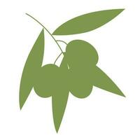 Olive branch. Simple icon  for your design. Vector illustration.