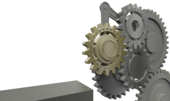 Isolated mechanical gear part of a mechanism png