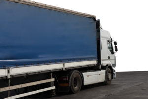 Isolated white truck ready to deliver packages png