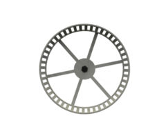 Isolated mechanical gear part of a mechanism png