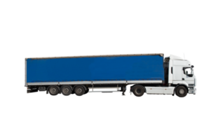 Isolated white truck ready to deliver packages png