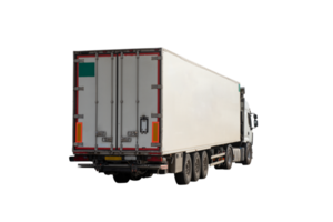 isolado branco caminhão pronto para entregar pacotes png