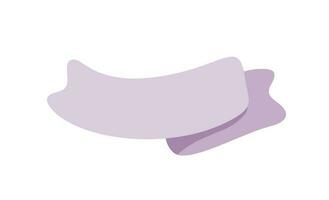 Light lilac ribbon banner icon, Web design element. Hand drawn vector illustration. Place for your text for business, greeting card and holiday sales copyspace