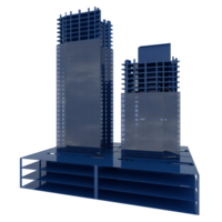 Isolated 3d rendering of a skyscraper business project png