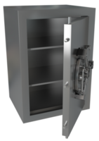 Isolated 3d rendering of a secure strongbox to protect bank money png