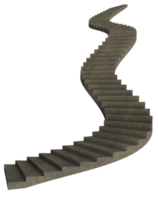 Isolated 3d rendering of a high staircase png