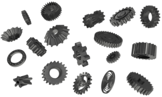 Mechanical gears. business concept of cooperation e solution png