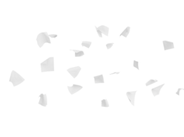 Isolated 3d rendering of a flying paper sheets png