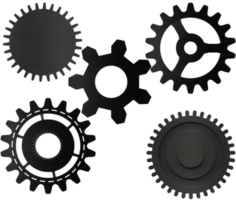 Isolated mechanical gear part of a mechanism png