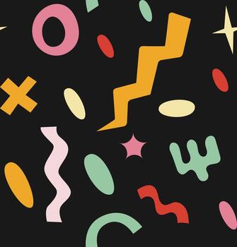 Seamless pattern in retro groove style. vector