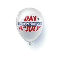 Balloon with inscription 4th of July Independence Day vector