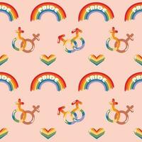 Seamless pattern on LGBT themes. vector