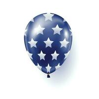 Blue hot air balloons with white stars. vector