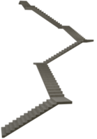 isolé 3d le rendu de une haute escalier png