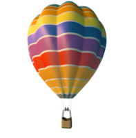 Isolate 3d rendering of a hot air balloon png