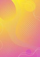 Cover template with fluid gradient shapes. Vector abstract geometric vertical background.