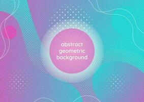 Abstract geometric background with fluid gradient shapes. Vector horizontal background.