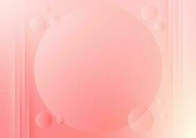 circulo rosado suave vívido burbuja degradado presentación antecedentes vector
