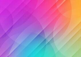 Colorful gradient circle dynamic line banner presentation background vector