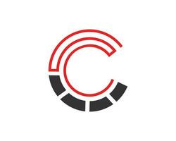 Creative C or CC Letter Technology Logo Vector Elements.