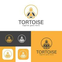 Testudinidae Logo. Simple Tortoise logo.Minimal Turtle icon.Tortoise silhouette.Vector illustration. vector