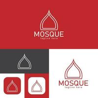 Creative Mosque Logo Template Design.Islamic icon. Vector illustration.Silhouette. Symbol of Islam.