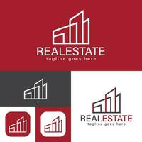 Real estate logo design Minimal style.Commercial Building,Business Property Development, Architecture and Home rental logo.Vector Illustration. vector