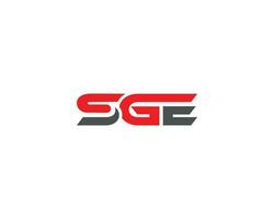Modern SGE Letter Logo Design Icon Design Vector Illustration.
