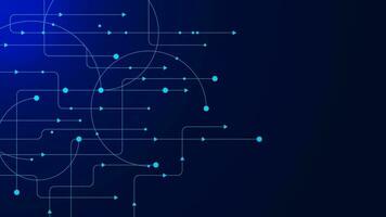 Connected dots and lines for big data visualization, global network connection, digital communication technology background design. Vector illustration.