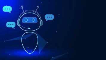 Chatbot chat with Artificial Intelligence AI. Virtual assistant for user asking and answer received service. Vector illustration.