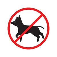 no dogs icon vector