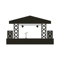 music festival stage icon vector