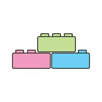 Building block icon vector